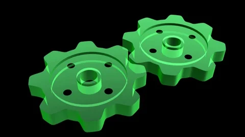 Green gears Stock Footage 104763161
