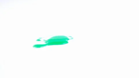 Green gel on a white background. Thick green liquid, product, analysis Stock Footage 278282907