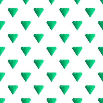 Green gem pattern seamless vector Stock Illustration