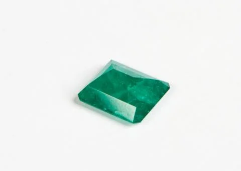 Green gem with smooth edges Stock Photos