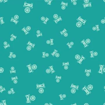 Green Gem stone icon isolated seamless pattern on green background. Jewelry Stock Illustration