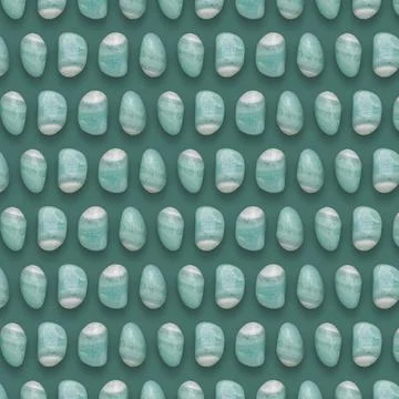 Green Gemstones Pattern on green background, color Stones composition. Stockillustratie