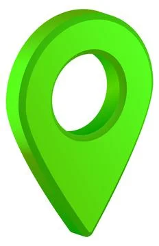 Green geo pin. Map pointer. Destination sign Stock Illustration