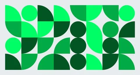 Green Geometric Abstract Pattern Stock Illustration