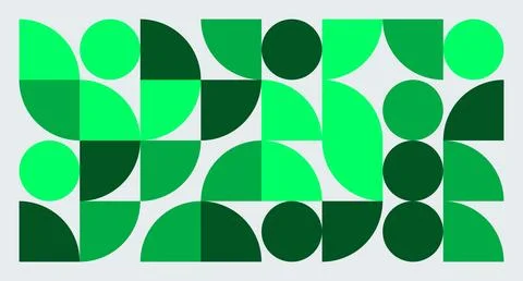 Green Geometric Abstract Pattern Stock Illustration