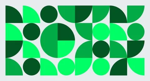 Green Geometric Abstract Pattern Stock Illustration