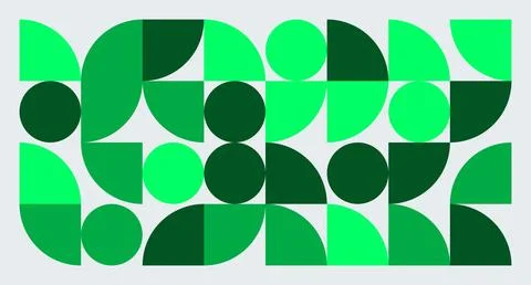 Green Geometric Abstract Pattern Stock Illustration