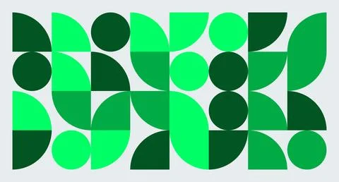 Green Geometric Abstract Pattern Illustrazione stock