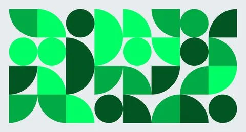 Green Geometric Abstract Pattern Illustrazione stock