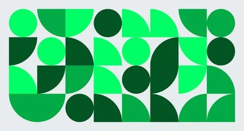 Green Geometric Abstract Pattern Stock Illustration