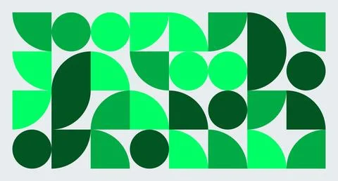 Green Geometric Abstract Pattern Stock Illustration