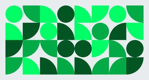 Green Geometric Abstract Pattern Stock Illustration