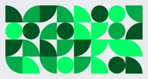 Green Geometric Abstract Pattern Illustrazione stock