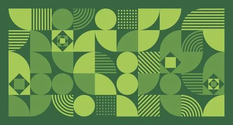 Green Geometric Abstract Pattern Stock Illustration