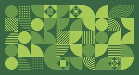 Green Geometric Abstract Pattern Stock Illustration