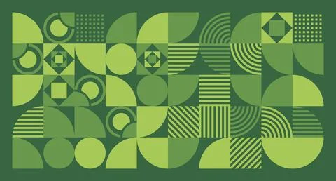Green Geometric Abstract Pattern Stock Illustration