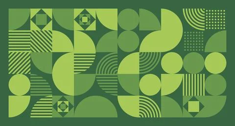 Green Geometric Abstract Pattern Stock Illustration
