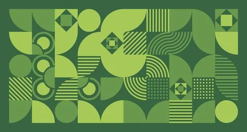 Green Geometric Abstract Pattern Stock Illustration