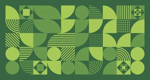 Green Geometric Abstract Pattern Stock Illustration
