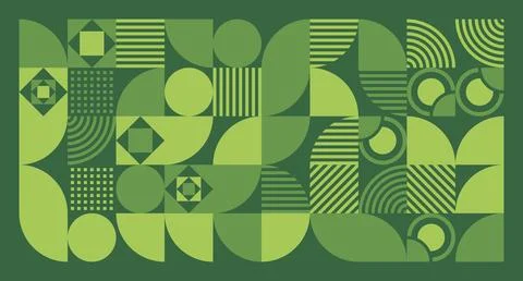 Green Geometric Abstract Pattern Stock Illustration