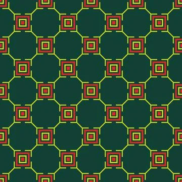 Green geometric asian pattern Stock Illustration
