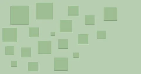 Green geometric background with 3d squares mosaic Stock Illustration