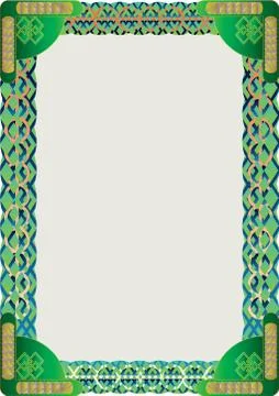 Green Geometric Frame Stock Illustration