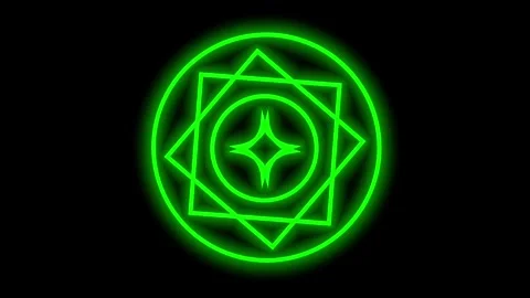 Green Geometric Glyph Stock Footage 335633123