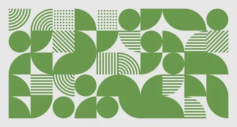 Green Geometric Grid Pattern Stock Illustration