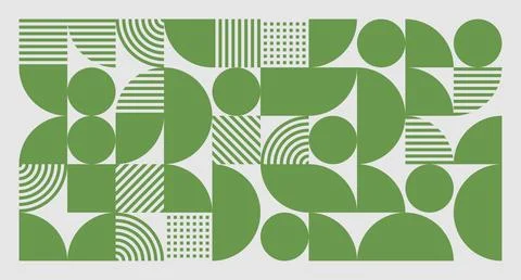 Green Geometric Grid Pattern Stock Illustration