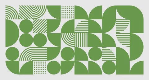 Green Geometric Grid Pattern Stock Illustration