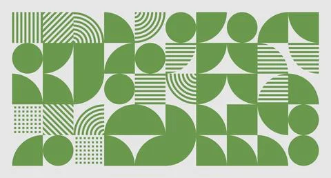 Green Geometric Grid Pattern Stock Illustration