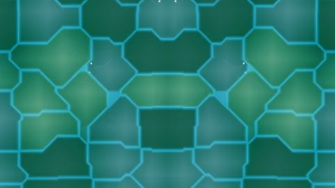 Green Geometric HUD Technology Background Loop 스톡 동영상 333080953