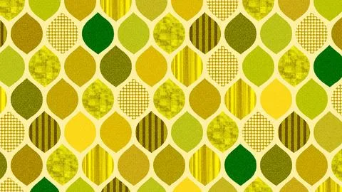 Green Geometric Leaf Pattern Botanical Background 스톡 일러스트