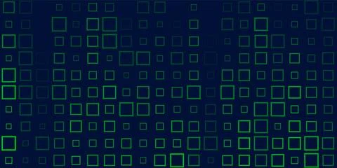 Green geometric linear squares abstract futuristic modern background Stock Illustration