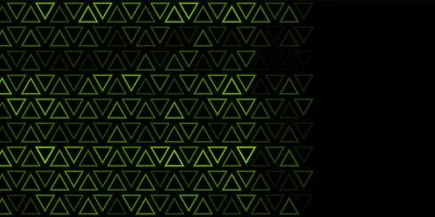 Green geometric linear triangles abstract futuristic modern background Illustrazione stock