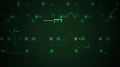Green geometric lines and glowing dots seamless loop motion background Stock Footage 344927156