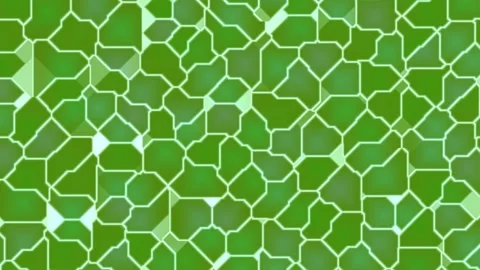 Green Geometric Mosaic Pattern Background Stock Footage 332494020