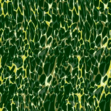 Green geometric Network-like background. Moss seamless pattern Stock Illustration