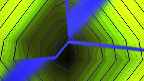 Green geometric pattern with blue line. Stock Footage 334341116
