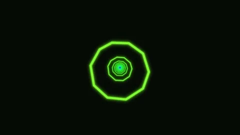 Green geometric pattern with a circular shape in motion Stock Footage 337301772
