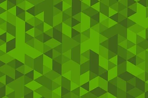 Green geometric pattern with cubes and triangles 스톡 일러스트