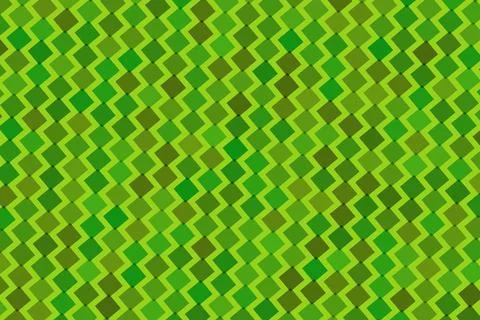 Green geometric pattern with diamond shapes on textured background Stock Illustration