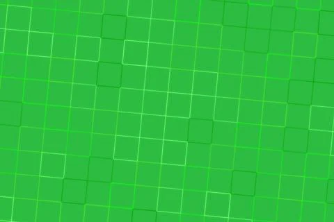 Green geometric pattern with grid squares on vibrant background Ilustración de archivo