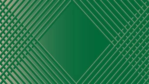 Green geometric pattern with intersecting lines and diamond shape Stock Illustration