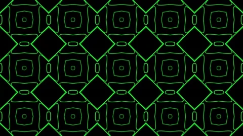 Green geometric pattern kaleidoscopic animation with abstract line art desi.. Stock Footage 320104814