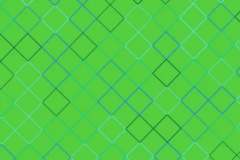 Green geometric pattern with squares and lines on vibrant background Stock Photos