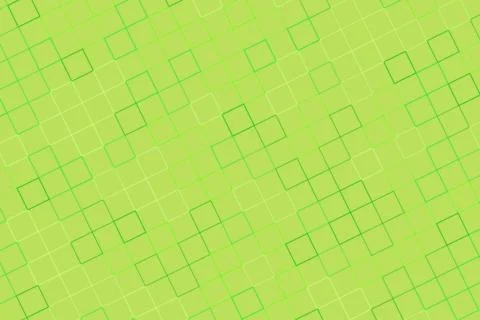 Green geometric pattern with squares on a bright background 库存插图