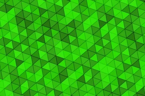 Green geometric pattern with triangles and cubes Stock Illustration