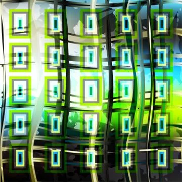 Green geometric pattern vector illustration Stock Illustration